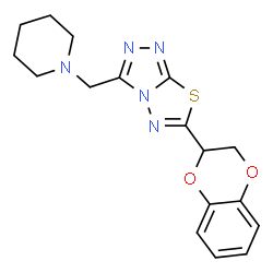 6-(2,3-dihydro-1,4-benzodioxin-2-yl)-3-(piperidin-1-ylmethyl)[1,2,4]triazolo[3,4-b][1,3,4]thiadiazole Structure