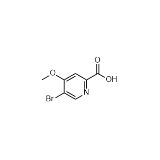 5-溴-4-甲氧基-2-羧酸吡啶结构式