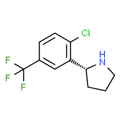 (2R)-2-[2-CHLORO-5-(TRIFLUOROMETHYL)PHENYL]PYRROLIDINE Structure