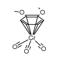 tricarbonyl(η(6)-1,2-dimethoxybenzene)chromium Structure