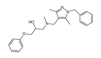 1-(((1-Benzyl-3,5-dimethyl-1H-pyrazol-4-yl)methyl)(methyl)amino)-3-phenoxypropan-2-ol结构式