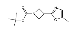 3-(5-methyl-oxazol-2-yl)-azetidine-1-carboxylic acid tert-butyl ester结构式