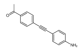1-[4-[2-(4-aminophenyl)ethynyl]phenyl]ethanone Structure