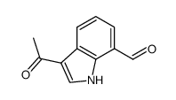 3-acetyl-1H-indole-7-carbaldehyde Structure