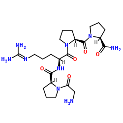 H-Gly-Pro-Arg-Pro-Pro-NH2 structure