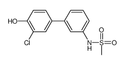 N-[3-(3-chloro-4-hydroxyphenyl)phenyl]methanesulfonamide结构式