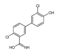 2-chloro-5-(3-chloro-4-hydroxyphenyl)benzamide结构式
