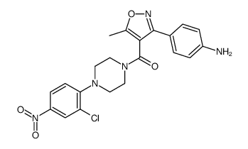 (3-(4-aminophenyl)-5-Methylisoxazol-4-yl)(4-(2-chloro-4-nitrophenyl)piperazin-1-yl)Methanone结构式