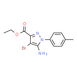 5-AMINO-4-BROMO-1-P-TOLYL-1H-PYRAZOLE-3-CARBOXYLICACIDETHYLESTER Structure