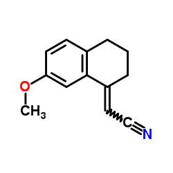 (2E)-(7-Methoxy-3,4-dihydro-1(2H)-naphthalenylidene)acetonitrile Structure