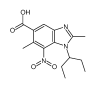 2,6-dimethyl-7-nitro-1-pentan-3-ylbenzimidazole-5-carboxylic acid Structure