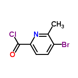 3-Bromo-2-methylpyridine-6-carbonyl chloride结构式