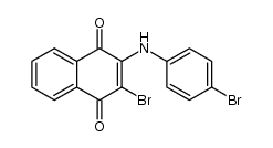 2-bromo-3-(4-bromo-anilino)-[1,4]naphthoquinone结构式