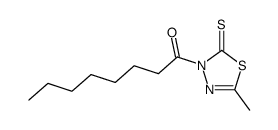 3-octanoyl-5-methyl-1,3,4-thiadiazole-2(3H)-thione结构式