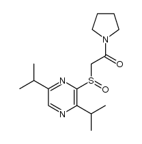 N-[1-oxo-2-(3,6-diisopropyl-2-pyrazinylsulfinyl)ethyl]pyrrolidine结构式