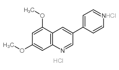 5,7-二甲氧基-3-(4-吡啶基)喹啉盐酸盐结构式