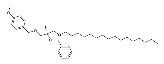 2-O-Benzyl-1-O-hexadecyl-3-O-(4-methoxybenzyl)-sn-glycerol结构式