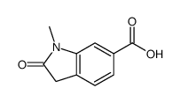 1-methyl-2-oxo-3H-indole-6-carboxylic acid structure
