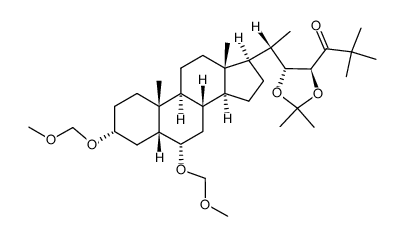 (22R,23S)-22,23-isopropylidenedioxy-3α,6α-bis(methoxymethyl)-25-methyl-5β-cholestan-24-one Structure