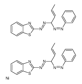 1,3-benzothiazol-2-yl(1-phenyldiazenylbut-2-enyl)diazene,nickel Structure