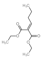 Propanedioic acid,2-butylidene-, 1,3-diethyl ester structure