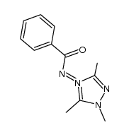 4-(N-benzoylimino)-1,3,5-trimethyl-1,2,4-triazolium ylide结构式