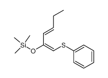 Trimethyl-{(E)-1-[1-phenylsulfanyl-meth-(E)-ylidene]-pent-2-enyloxy}-silane结构式