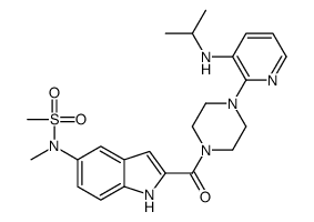 N-methyl-N-[2-[4-[3-(propan-2-ylamino)pyridin-2-yl]piperazine-1-carbonyl]-1H-indol-5-yl]methanesulfonamide结构式