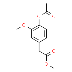 4-Acetyloxy-3-methoxybenzeneacetic acid methyl ester结构式