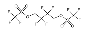 2,2,3,3-四氟丁烷-1,4-二基双(三氟甲磺酸酯)结构式