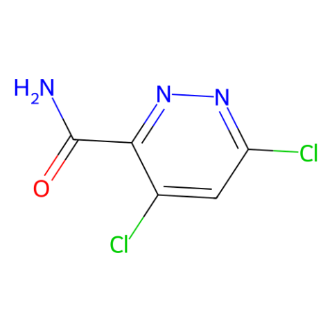 4,6-dichloropyridazine-3-carboxamide结构式