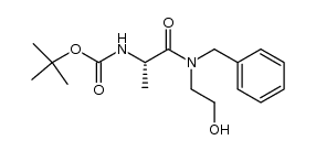 (S)-[2-[(2-Hydroxyethyl)(phenylmethyl)amino]-1-methyl-2-oxoethyl]carbamic acid 1,1-dimethylethyl ester结构式