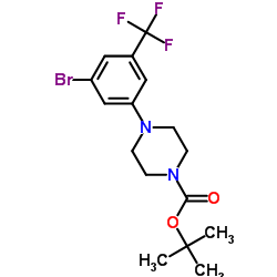 2-Methyl-2-propanyl 4-[3-bromo-5-(trifluoromethyl)phenyl]-1-piperazinecarboxylate结构式