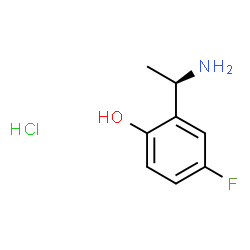 (R)-2-(1-氨基乙基)-4-氟苯酚盐酸盐结构式