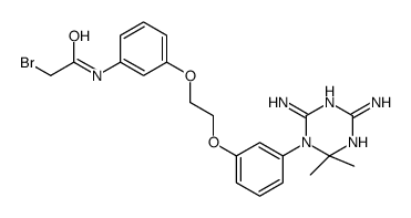 2-bromo-N-[3-[2-[3-(4,6-diamino-2,2-dimethyl-1,3,5-triazin-1-yl)phenoxy]ethoxy]phenyl]acetamide Structure