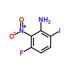 3-氟-6-碘-2-硝基苯胺结构式