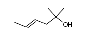 trans-2-methyl-4-hexen-2-ol结构式