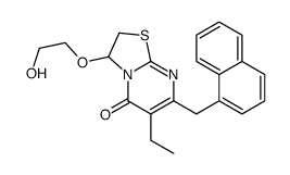 6-ethyl-3-(2-hydroxyethoxy)-7-(naphthalen-1-ylmethyl)-2,3-dihydro-[1,3]thiazolo[3,2-a]pyrimidin-5-one结构式