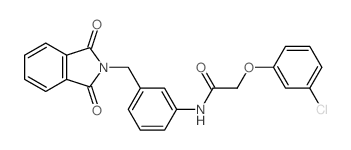2-(3-chlorophenoxy)-N-[3-[(1,3-dioxoisoindol-2-yl)methyl]phenyl]acetamide structure
