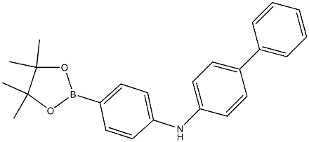 N- [4-(4,4,5,5-四甲基-1,3,2-二氧杂硼杂环戊烷-2-基)苯基]-[1,1'-联苯基] -4-胺结构式