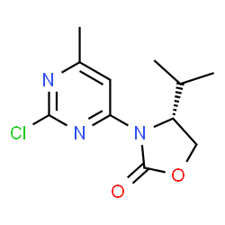 (R)-3-(2-Chloro-6-methyl-4-pyrimidinyl)-4-isopropyl-2-oxazolidinone Structure