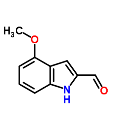 4-甲氧基-1H-吲哚-2-甲醛结构式