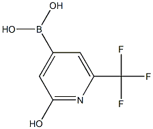 2-(Hydroxy)-6-(trifluoromethyl)pyridine-4-boronic acid结构式