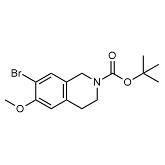 7-溴-6-甲氧基-3,4-二氢异喹啉-2(1H)-羧酸叔丁酯结构式