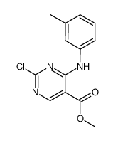 ethyl 2-chloro-4-(3-methylanilino)pyrimidine-5-carboxylate结构式