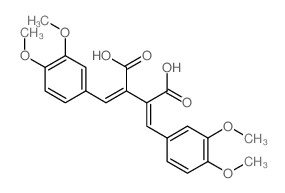 Butanedioicacid, 2,3-bis[(3,4-dimethoxyphenyl)methylene]-结构式