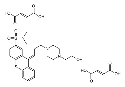 (Z)-but-2-enedioic acid,(9Z)-9-[3-[4-(2-hydroxyethyl)piperazin-1-yl]propylidene]-N,N-dimethylthioxanthene-2-sulfonamide结构式