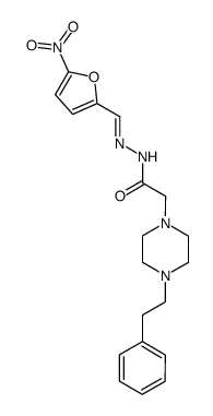N'-[(5-Nitrofuran-2-yl)methylene]-4-phenethyl-1-piperazineacetic acid hydrazide Structure