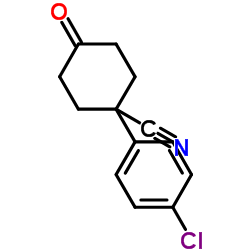 1-(4-Chlorophenyl)-4-oxocyclohexanecarbonitrile结构式