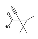 Cyclopropanecarboxylic acid, 1-cyano-2,2,3-trimethyl- (9CI) Structure